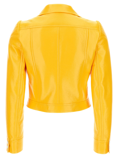 Shop Courrèges Reedition Vinyl Jacket In Yellow