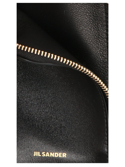 Shop Jil Sander Envelope Necklace Wallet In Black