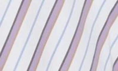 Shop Veronica Beard Seema Stripe Twist Front Blouse In Off-white Multi