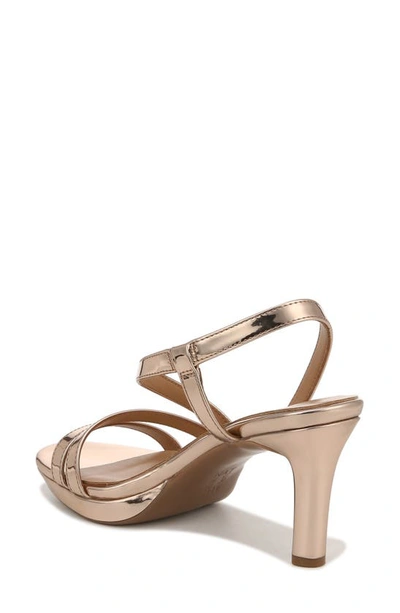 Naturalizer Brenta Strappy Sandal (women) In Rose Gold Synthetic