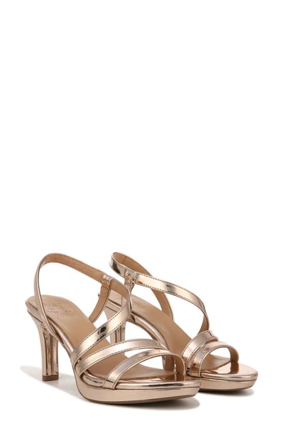 Naturalizer Brenta Strappy Sandal (women) In Rose Gold Synthetic