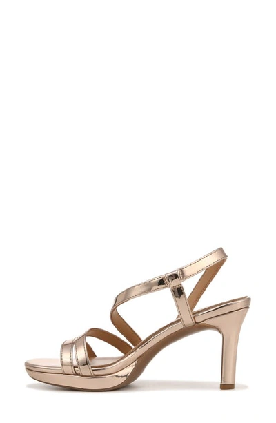 Naturalizer Brenta Strappy Sandal (women) In Rose Gold Synthetic