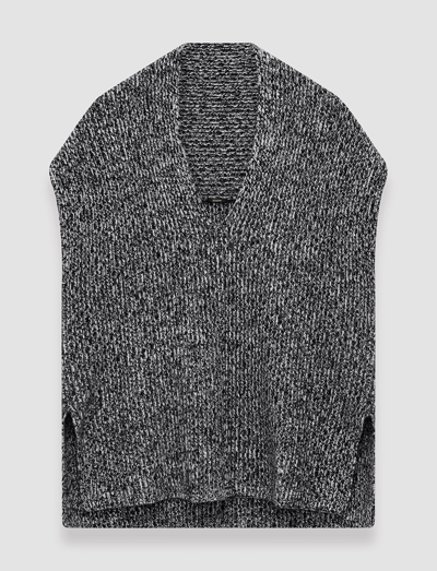 Shop Joseph Luxe Cashmere Vest In Black Melange