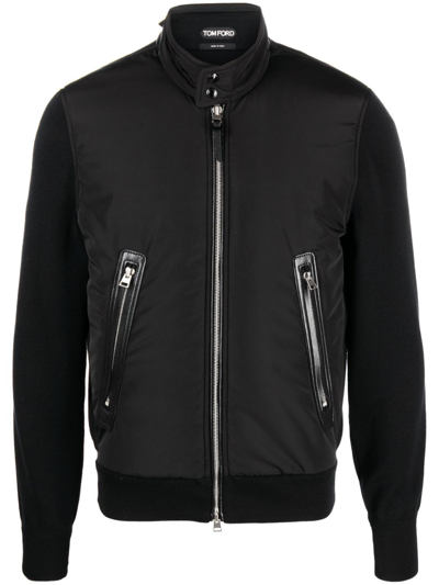 Shop Tom Ford Zip-up Bomber Jacket - Men's - Cotton/polyester In Black