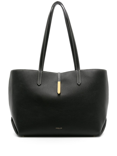 Shop Demellier Black Tokyo Leather Tote Bag
