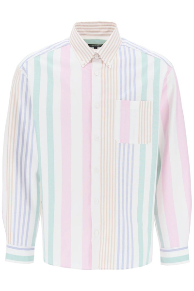 Shop Apc A.p.c. Mateo Striped Oxford Shirt In Multi