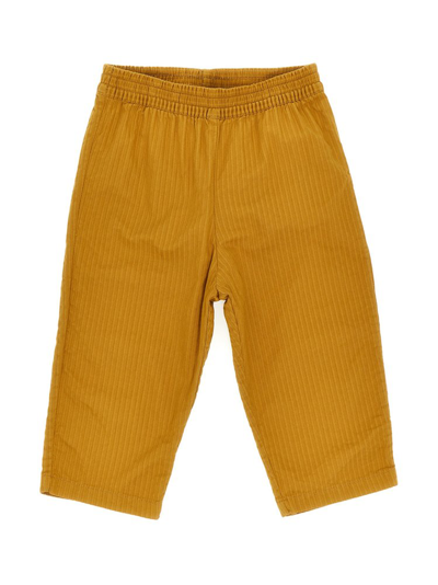 Shop Bonton Striped Elasticated Waistband Trousers In Yellow