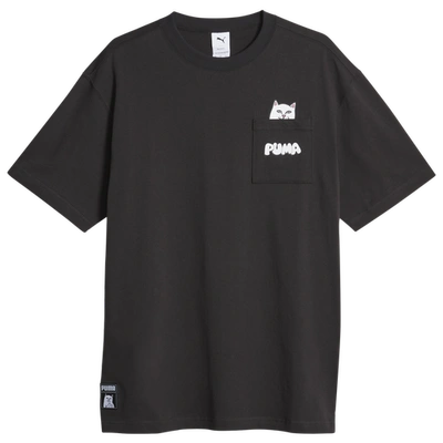 Shop Puma Mens  Rip N Dip Pocket T-shirt In White/black