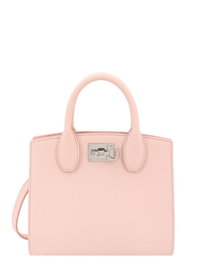 Shop Ferragamo Salvatore  Studio Box Small Top Handle Bag In Pink