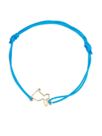 Shop Alíta Alita Conejito Cord Bracelet Accessories In Blue