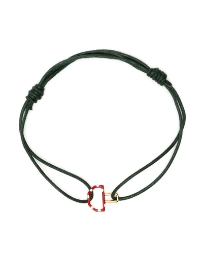 Shop Alíta Alita Mushroom Enamel Cord Bracelet Accessories In Green
