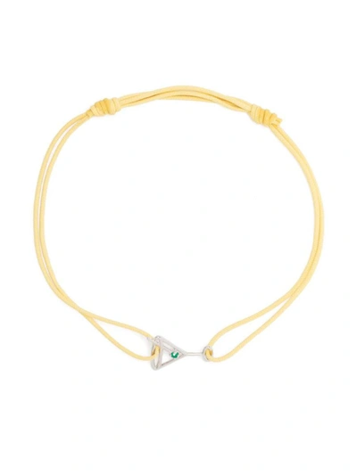 Shop Alíta Alita Martini Esmeralda Cord Bracelet Accessories In Yellow & Orange