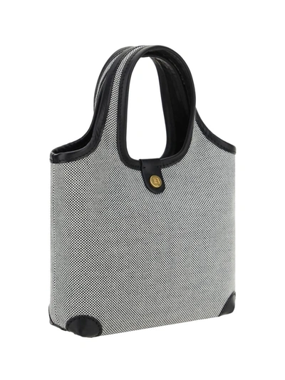 Shop Balmain Handbags In Eab Noir/blanc