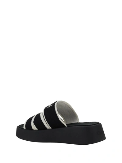 Shop Chloé Sandals In White Black 1