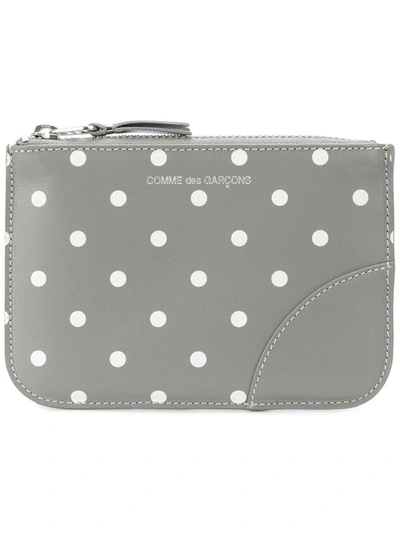 Shop Comme Des Garçons Dot Leather Wallet Accessories In Grey