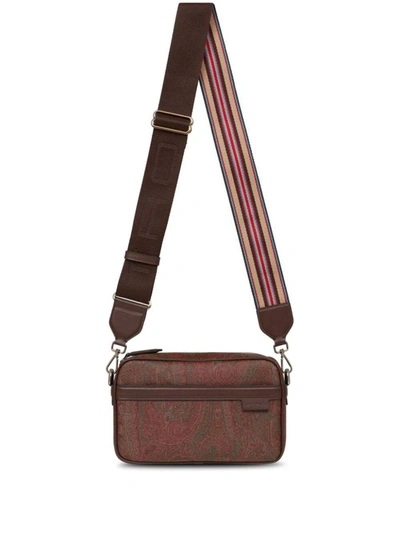 Shop Etro Croosbody Camer Case Bags In Brown