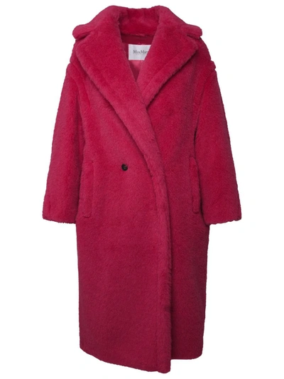 Shop Max Mara Fuchsia Alpaca Blend Tedgirl Coat In Fucsia