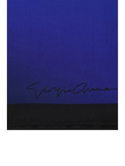 Shop Giorgio Armani Scarves In Blu Lapis