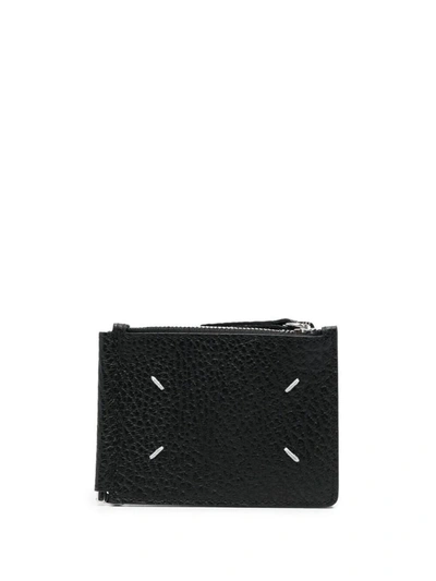 Shop Maison Margiela Wallet Slim 2 Pincer Accessories In Black