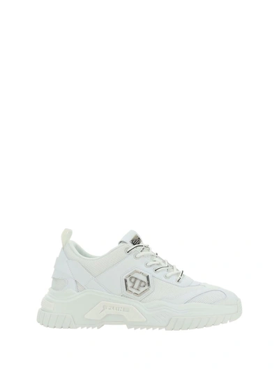 Shop Philipp Plein Sneakers In White/white