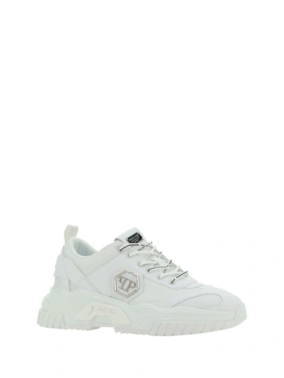 Shop Philipp Plein Sneakers In White/white