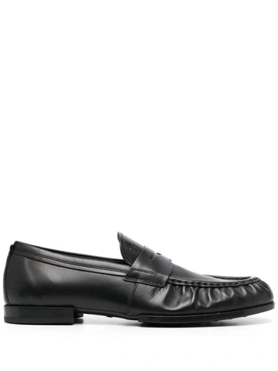 Shop Tod's Diver Smooth Special Loafer Shoes In Black