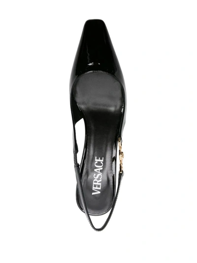 Shop Versace Sling Back 55mm Shoes In Black