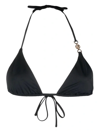 Shop Versace Swim Bikini Lycra Waist Recycled Greek Chain Clothing In Black