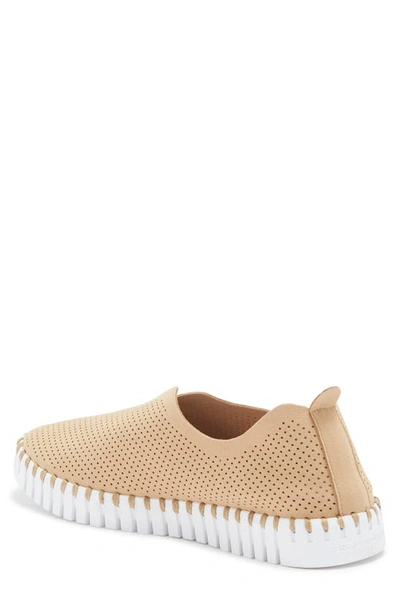Ilse Jacobsen Tulipu Perforated Platform Sneaker In Latte