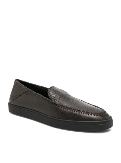Shop Giorgio Armani Loafers Shoes In Brown