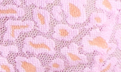 Shop Hanky Panky Cross Dye Retro Lace Triangle Bralette In Rose Petal/ Orange Blossom