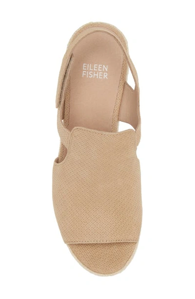 Shop Eileen Fisher Wilda Slingback Espadrille Platform Wedge Sandal In Ecru