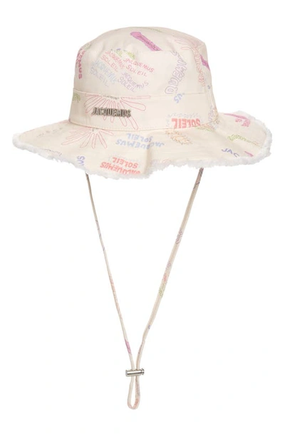 Shop Jacquemus Gender Inclusive Le Bob Artichaut Cotton Twill Bucket Hat In Off-white