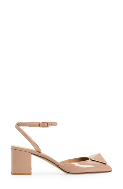Shop Valentino One Stud Ankle Strap Pump In Rose Cannelle
