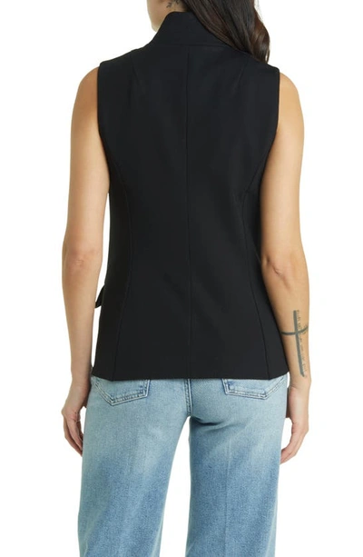 Rag & Bone Slade Ponte Vest In Black