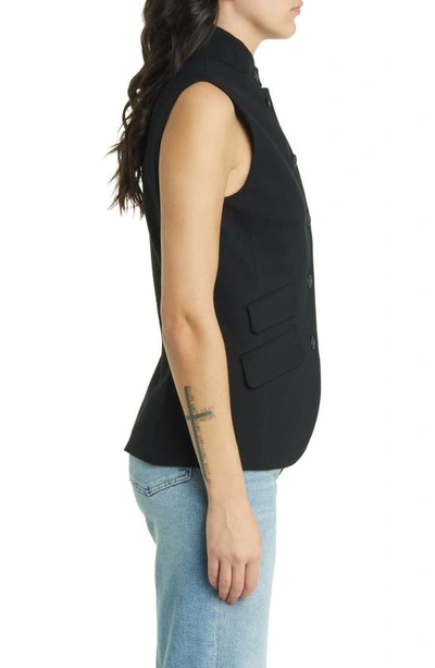 Rag & Bone Slade Ponte Vest In Black
