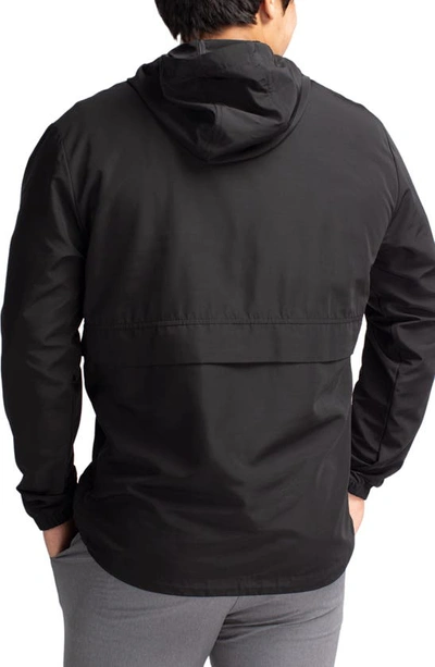 Cutter & Buck Cutter Buck Charter Eco Knit Recycled Mens Anorak Jacket In Black
