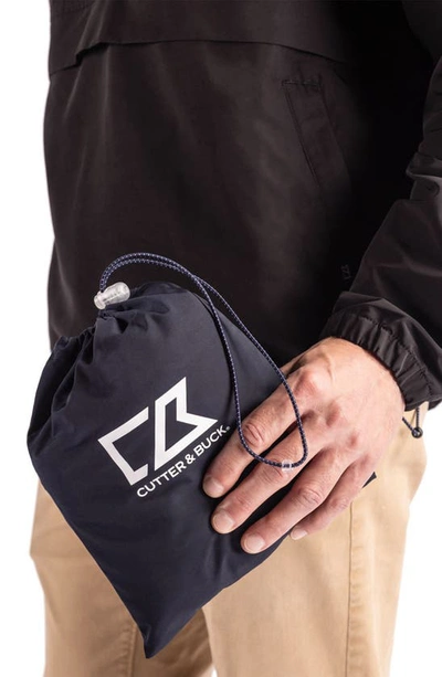 Cutter & Buck Cutter Buck Charter Eco Knit Recycled Mens Anorak Jacket In Black