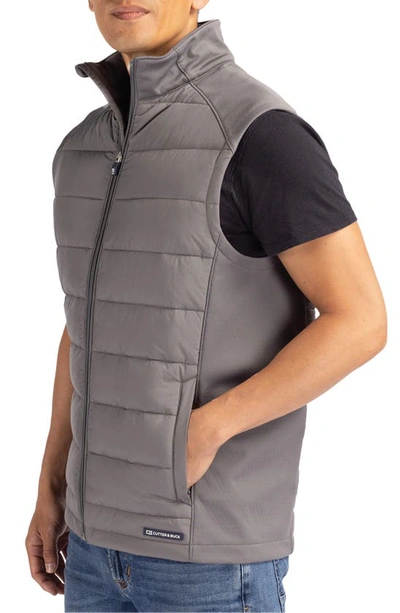 Cutter & Buck Evoke Hybrid Softshell Vest In Elemental Grey
