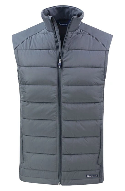 Cutter & Buck Evoke Hybrid Softshell Vest In Elemental Grey