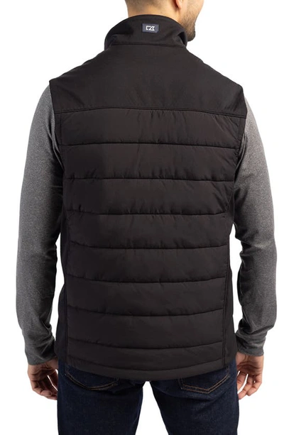 Shop Cutter & Buck Evoke Water & Wind Resistant Full Zip Recycled Polyester Puffer Vest In Black