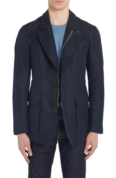 Shop Tom Ford Zip-up Sartorial Jacket In Navy