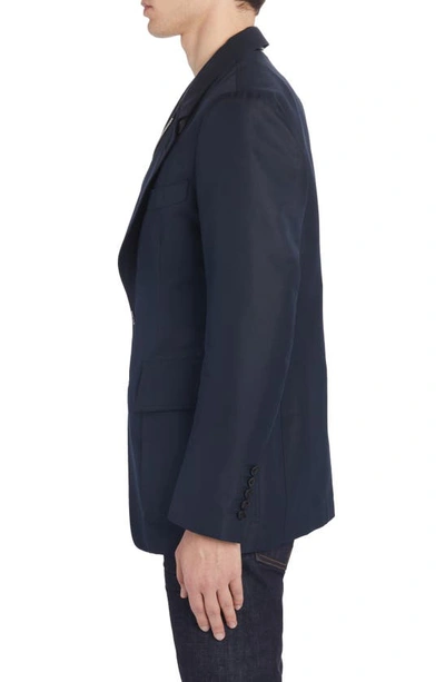 Tom Ford Zip-up Sartorial Jacket In Navy
