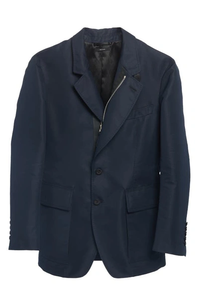 Tom Ford Zip-up Sartorial Jacket In Navy