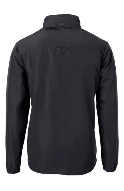 Cutter & Buck Charter Water Resistant Packable Full Zip Recycled Polyester Jacket In Black