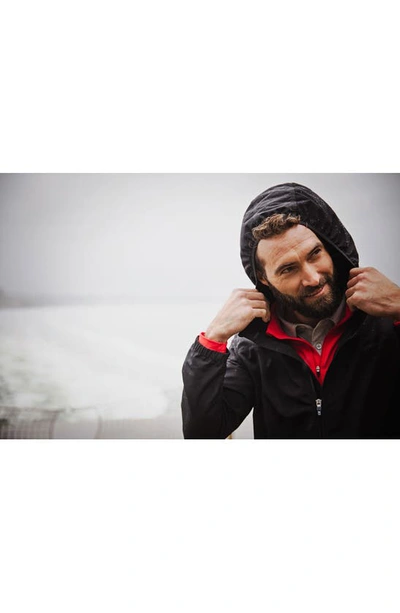 Cutter & Buck Charter Water Resistant Packable Full Zip Recycled Polyester Jacket In Black