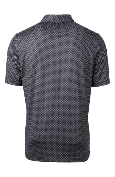Cutter & Buck Geo Pattern Performance Polo In Black