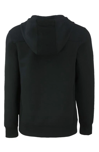 Cutter & Buck Roam Interlock Half Zip Hoodie In Black