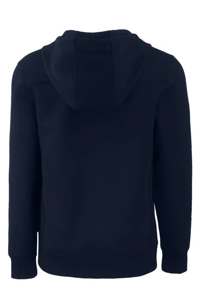 Cutter & Buck Roam Interlock Half Zip Hoodie In Navy Blue