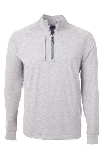 Shop Cutter & Buck Quarter Zip Pullover In Polished Heather
